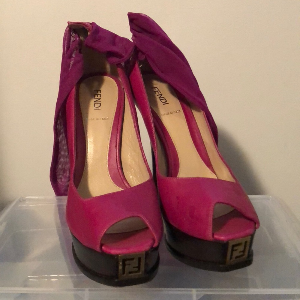 Fendi wrap heels